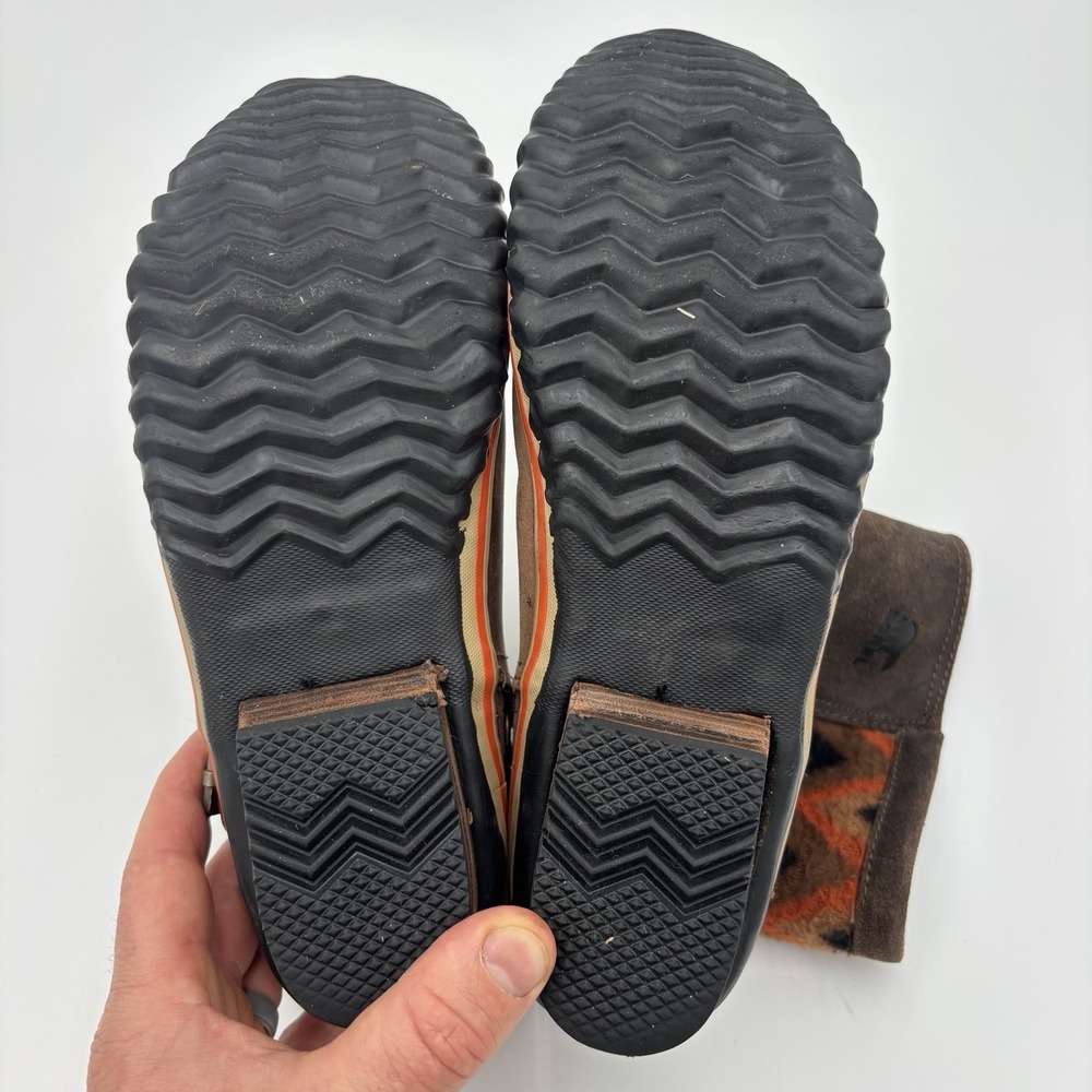Sorel‎ Slimshortie Navajo Leather Short Sheep Fur Lined Winter Boots Womens 7.5 - Picture 6 of 7